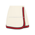 New Fashion Stripe Trimmed Twill Mini Daily Skirt DEM/DOM Manufacture Wholesale Fashion Women Apparel (TA5142S)